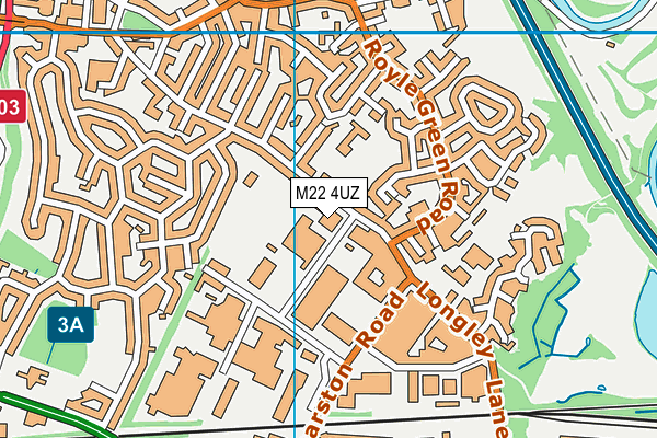 M22 4UZ map - OS VectorMap District (Ordnance Survey)