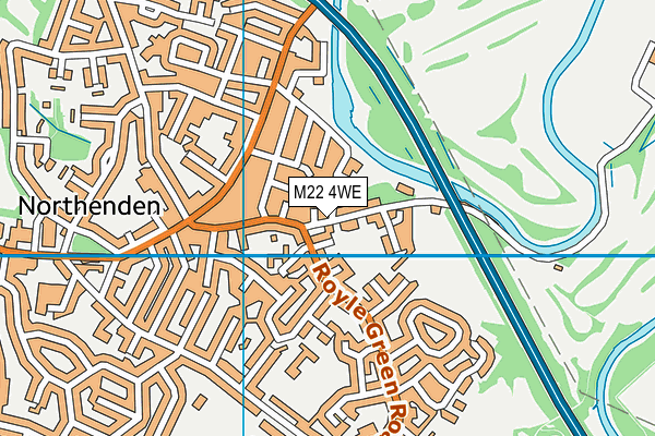 M22 4WE map - OS VectorMap District (Ordnance Survey)