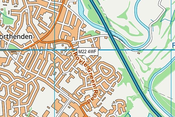 M22 4WF map - OS VectorMap District (Ordnance Survey)