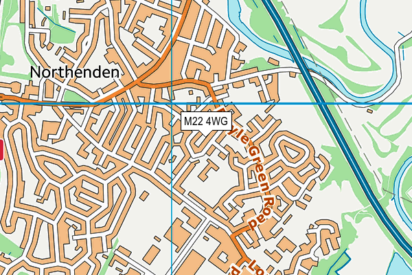 M22 4WG map - OS VectorMap District (Ordnance Survey)