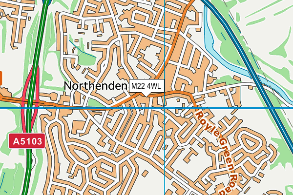 M22 4WL map - OS VectorMap District (Ordnance Survey)