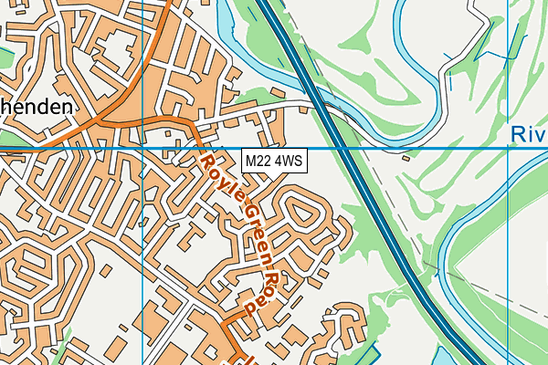 M22 4WS map - OS VectorMap District (Ordnance Survey)