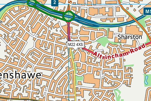 M22 4XS map - OS VectorMap District (Ordnance Survey)