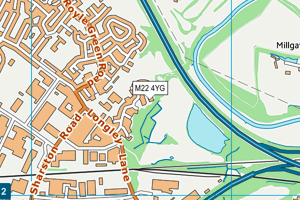 M22 4YG map - OS VectorMap District (Ordnance Survey)