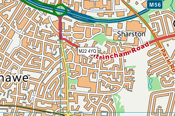 M22 4YQ map - OS VectorMap District (Ordnance Survey)