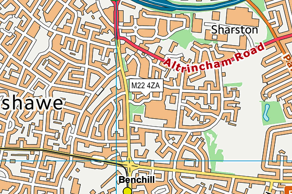 M22 4ZA map - OS VectorMap District (Ordnance Survey)