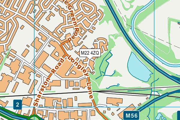 M22 4ZQ map - OS VectorMap District (Ordnance Survey)