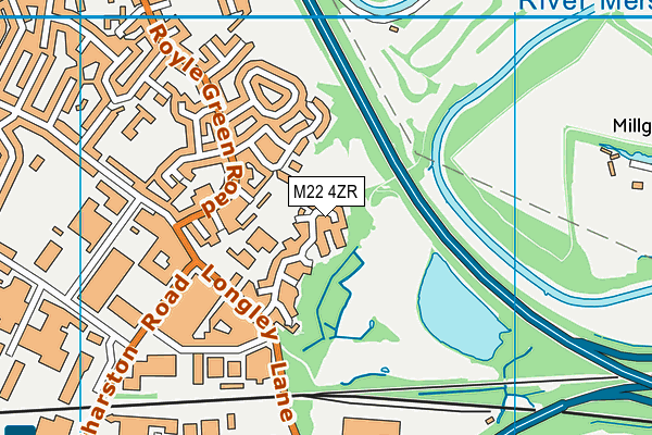 M22 4ZR map - OS VectorMap District (Ordnance Survey)