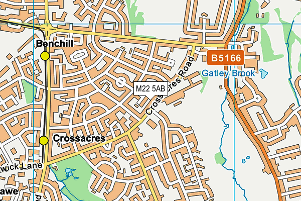 M22 5AB map - OS VectorMap District (Ordnance Survey)