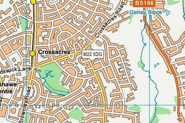 M22 5DG map - OS VectorMap District (Ordnance Survey)