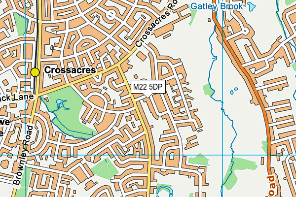 M22 5DP map - OS VectorMap District (Ordnance Survey)