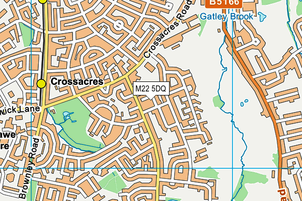 M22 5DQ map - OS VectorMap District (Ordnance Survey)