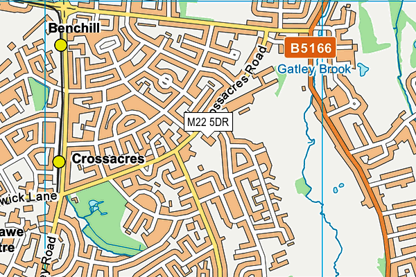 M22 5DR map - OS VectorMap District (Ordnance Survey)