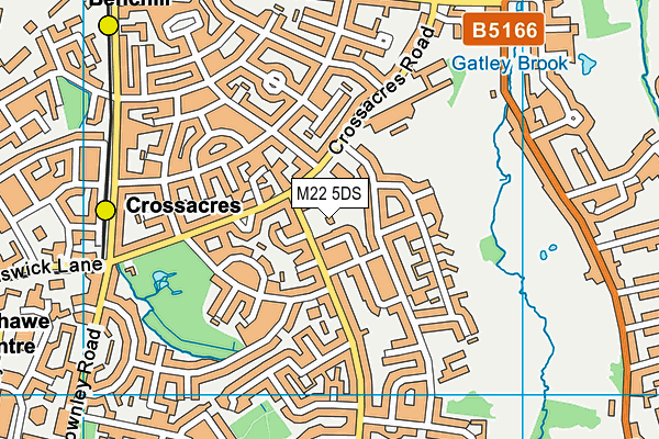 M22 5DS map - OS VectorMap District (Ordnance Survey)