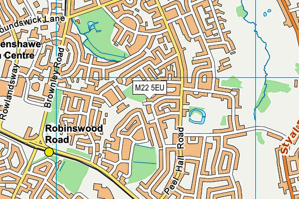 M22 5EU map - OS VectorMap District (Ordnance Survey)