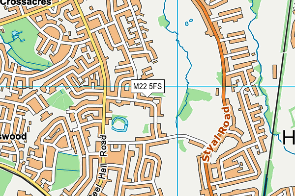 M22 5FS map - OS VectorMap District (Ordnance Survey)