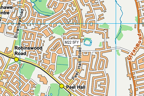 M22 5FY map - OS VectorMap District (Ordnance Survey)