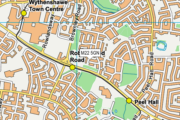 M22 5GN map - OS VectorMap District (Ordnance Survey)