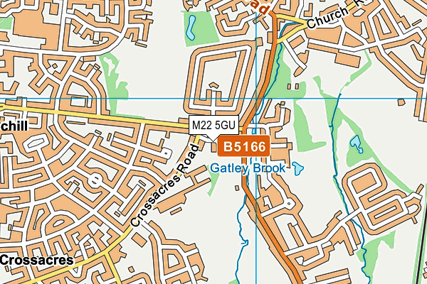 M22 5GU map - OS VectorMap District (Ordnance Survey)