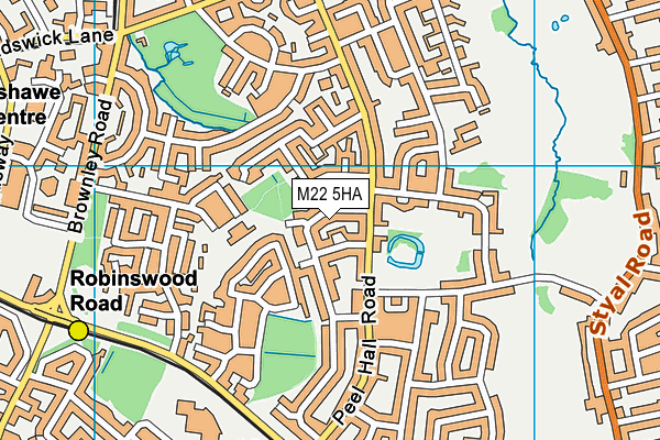M22 5HA map - OS VectorMap District (Ordnance Survey)