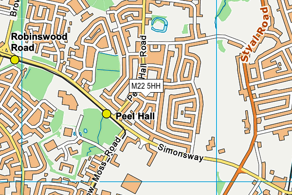 M22 5HH map - OS VectorMap District (Ordnance Survey)