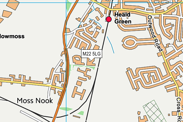 M22 5LG map - OS VectorMap District (Ordnance Survey)