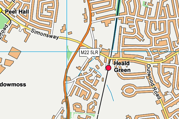 M22 5LR map - OS VectorMap District (Ordnance Survey)