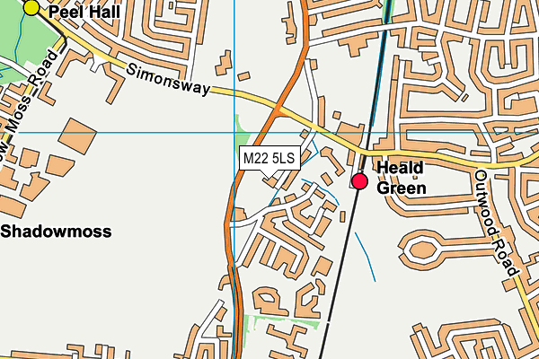M22 5LS map - OS VectorMap District (Ordnance Survey)