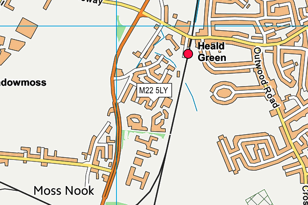 M22 5LY map - OS VectorMap District (Ordnance Survey)