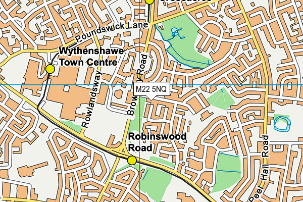 M22 5NQ map - OS VectorMap District (Ordnance Survey)