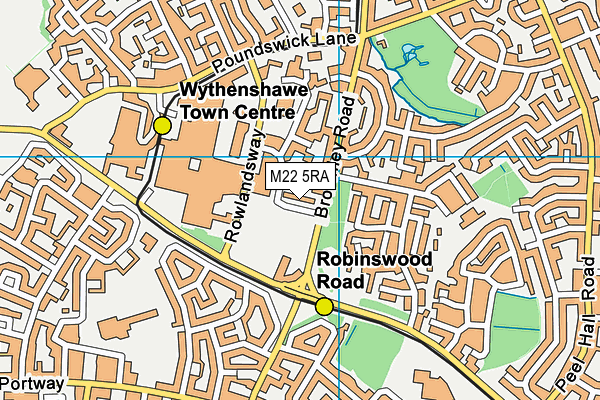 M22 5RA map - OS VectorMap District (Ordnance Survey)