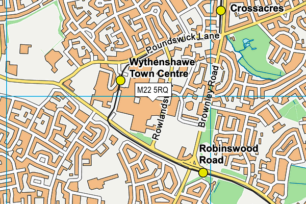 M22 5RQ map - OS VectorMap District (Ordnance Survey)