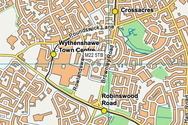 M22 5TB map - OS VectorMap District (Ordnance Survey)