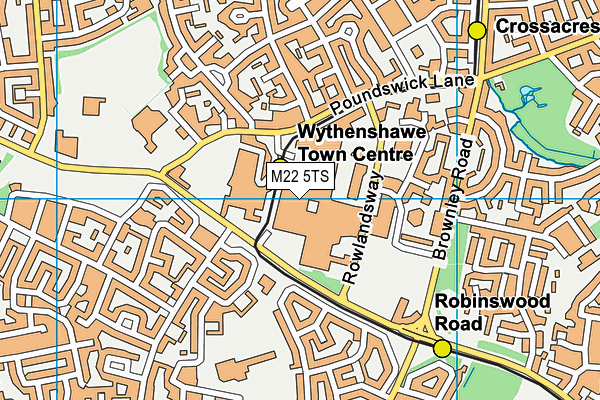 M22 5TS map - OS VectorMap District (Ordnance Survey)