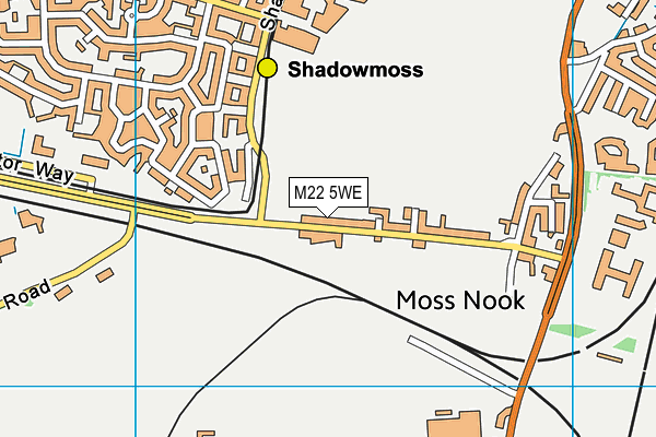 M22 5WE map - OS VectorMap District (Ordnance Survey)