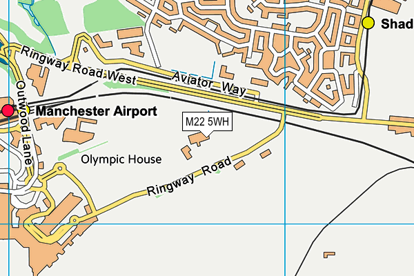 M22 5WH map - OS VectorMap District (Ordnance Survey)