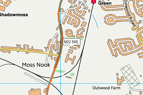 M22 5WL map - OS VectorMap District (Ordnance Survey)