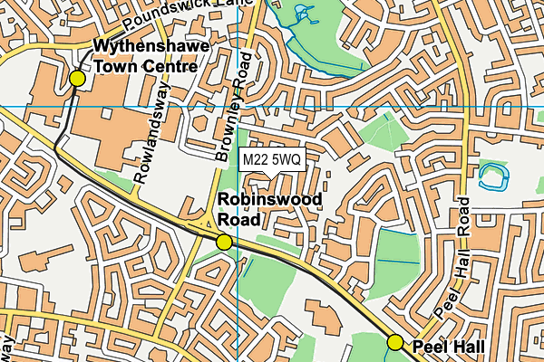 M22 5WQ map - OS VectorMap District (Ordnance Survey)