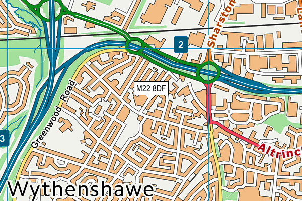 M22 8DF map - OS VectorMap District (Ordnance Survey)