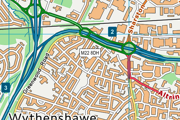 M22 8DH map - OS VectorMap District (Ordnance Survey)