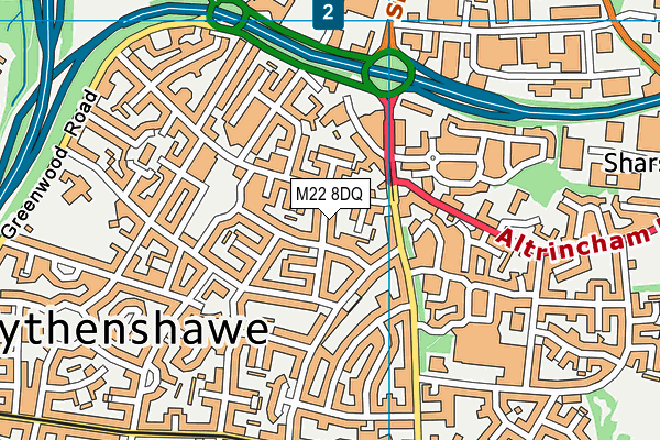 M22 8DQ map - OS VectorMap District (Ordnance Survey)