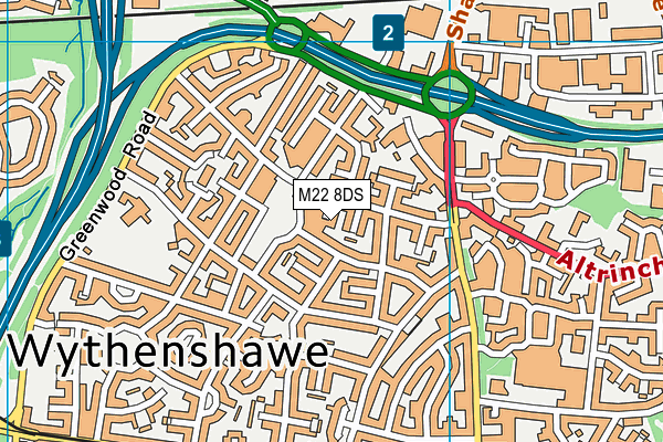 M22 8DS map - OS VectorMap District (Ordnance Survey)