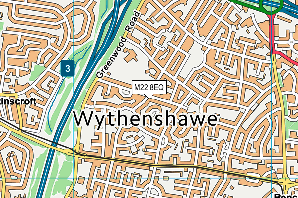 M22 8EQ map - OS VectorMap District (Ordnance Survey)