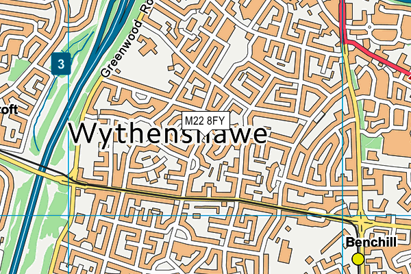 M22 8FY map - OS VectorMap District (Ordnance Survey)