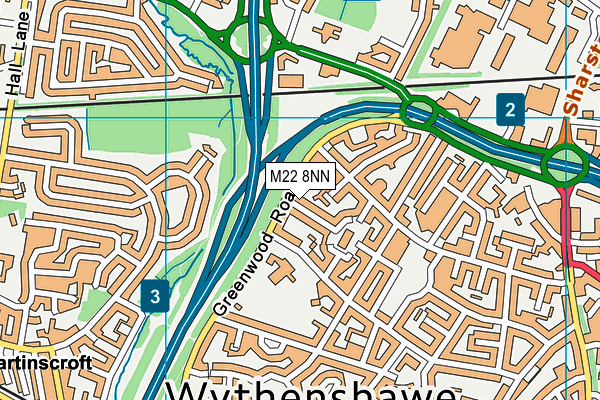 M22 8NN map - OS VectorMap District (Ordnance Survey)