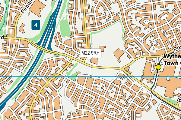 Manchester Enterprise Academy map (M22 9RH) - OS VectorMap District (Ordnance Survey)