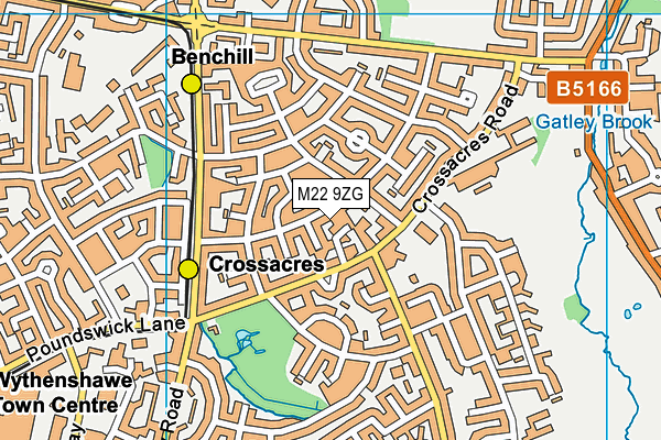 M22 9ZG map - OS VectorMap District (Ordnance Survey)