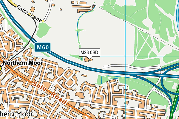 Wythenshawe Sports Ground map (M23 0BD) - OS VectorMap District (Ordnance Survey)