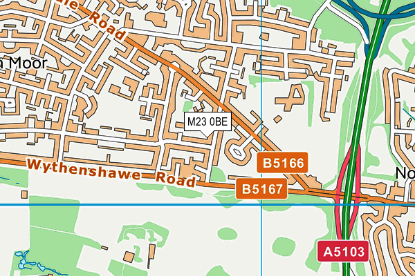 M23 0BE map - OS VectorMap District (Ordnance Survey)