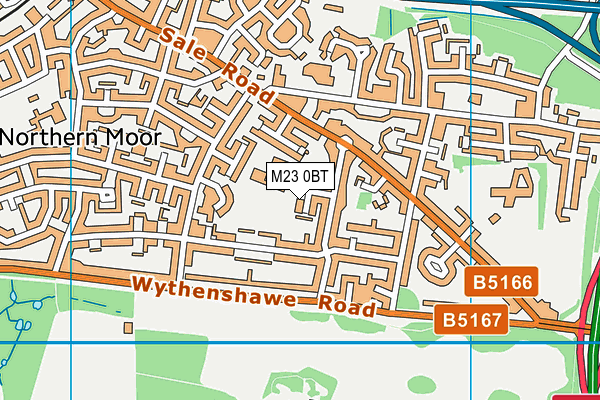 M23 0BT map - OS VectorMap District (Ordnance Survey)